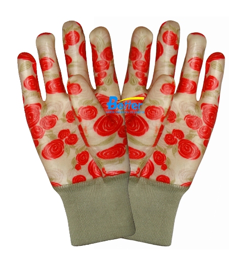 Printing PVC Fully Dipped Chemical-Resistant-Gloves BGPC103