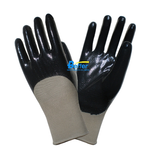 Smooth Finished 3/4 Nitrile Coated Work Gloves (BGNC304)