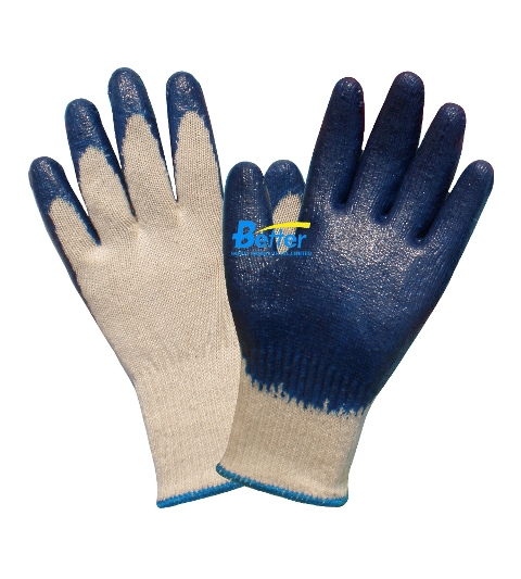 Economy USA Market Smooth Finished Blue Latex Coated Work Gloves (BGLC102)