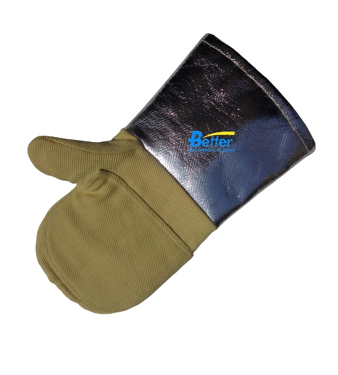 BGKH006-700 C Alumunized Back And Cuff Kevlar Heat Resistant Mitten