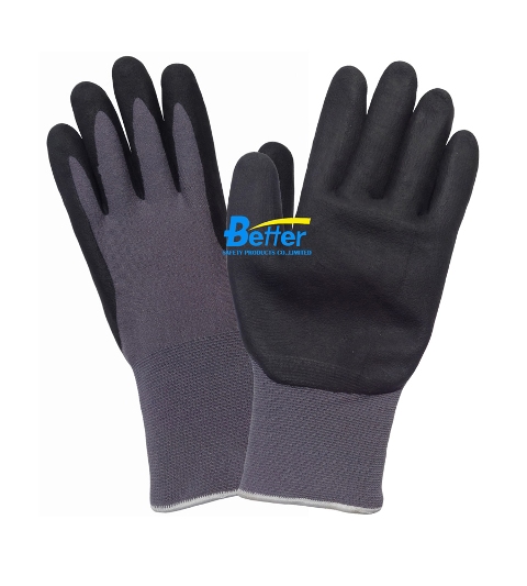 Dexterity 15 Guage Nylon Shell Foam-Nitrile-Dipped Work Gloves