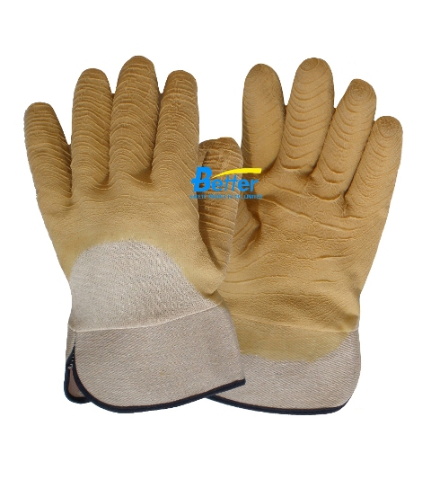 Cotton Jersey Shell With Latex Dipped Work Glove-BGLC303