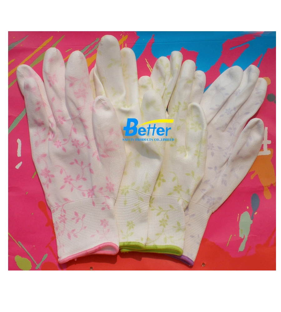 Women Style Superior Touch PU Palm Coated Working Gloves(BGPU205)