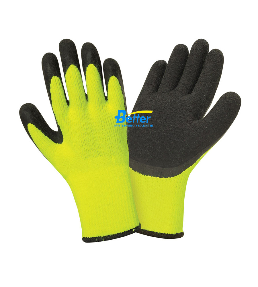 10 guage acrylic warm shell latex foam dipped work glove-BGLC206