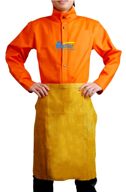 BWP-6024-Super Strong Golden Split Cowhide Leather Waist Welder Apron