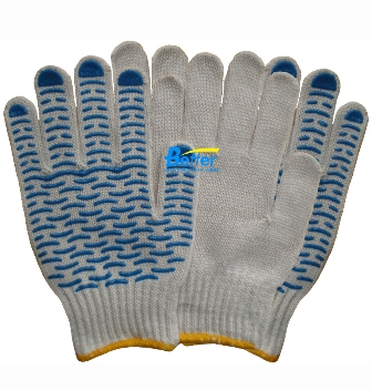 7 Guage PVC Dots Safety Work Gloves (DTC07105)