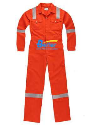 BFRC103 - Reflective Tape Orange 100% Fire Retardant Coverall, Safety Coverall