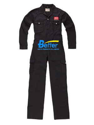 BFRC109 - Black Meta Aramid Fire Retardant Coverall, Safety Coverall