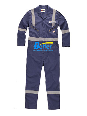 BFRC114 - FR Cotton Fire Retardant Coverall with Reflective Tap, Safety Coverall